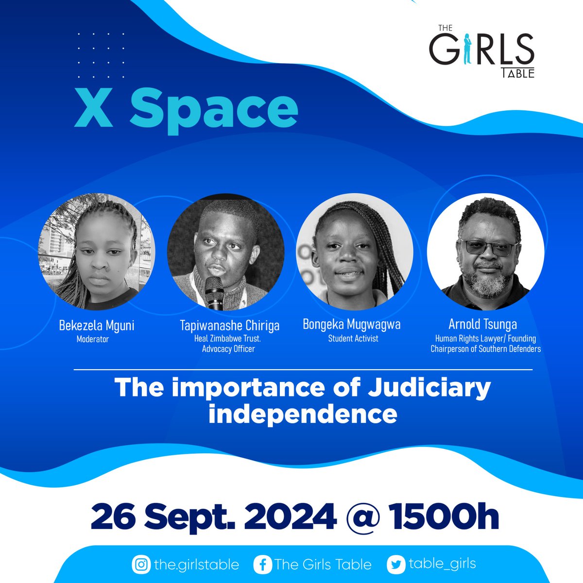 Tapiwanashe Chiriga (@tapiwa_chiriga) on Twitter photo "Judicial independence doesn't happen all by itself. It's hard to create and it is easier than most people imagine to destroy" US SC Justice O'connor
Looking forward to be part of this interesting conversation facilitated by <a href="/table_girls/">TheGirlsTable</a> on the importance an independent judiciary "Judicial independence doesn't happen all by itself. It's hard to create and it is easier than most people imagine to destroy" US SC Justice O'connor
Looking forward to be part of this interesting conversation facilitated by <a href="/table_girls/">TheGirlsTable</a> on the importance an independent judiciary