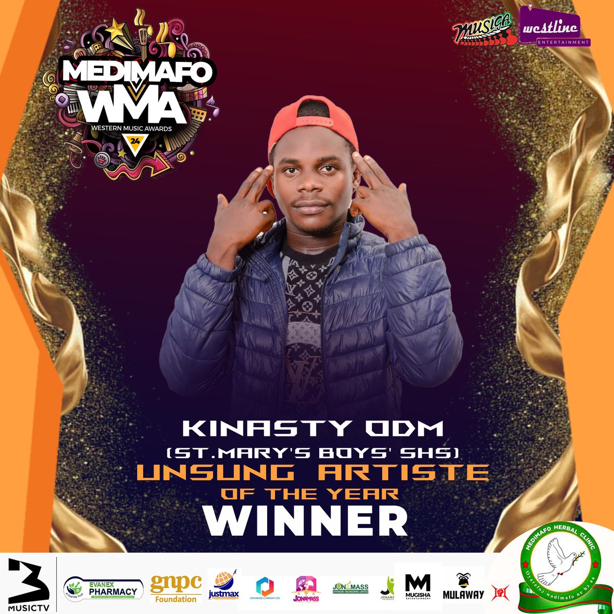 The winner of the ‘Unsung Artiste of the year’ is Kinasty ODM from St. Mary’s  Boys Senior High School #MedimafoWMA24 #DiversityInPeace