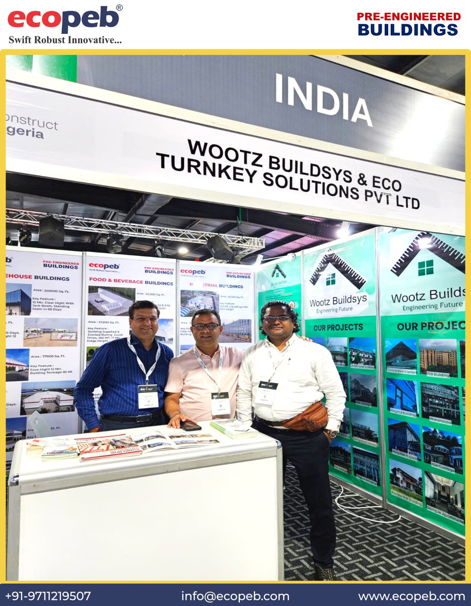 _ecopeb's tweet photo. We are excited to be part of the ongoing Big 5 Construct exhibitions in Nigeria, West Africa!  We're stepping forward to mark our international footprint and break through domestic boundaries for global growth. Let's build sustainable futures together!
#big5constructnigeria https://t.co/wWC5srTxhM