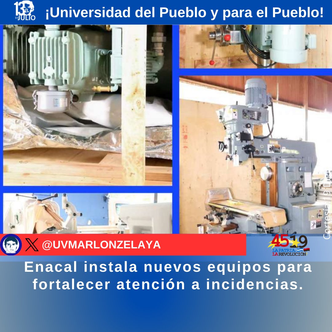 Con el objetivo de reducir los tiempos de respuestas ante incidencias en los Sistemas de Agua y Saneamiento, ENACAL ha iniciado esta semana la instalación de nuevos equipos en el Taller de Electromecánica Central, ubicado en Managua
✊🇳🇮🖤❤️
#SomosUNAN
#SoyCSM
#ManaguaSandinista