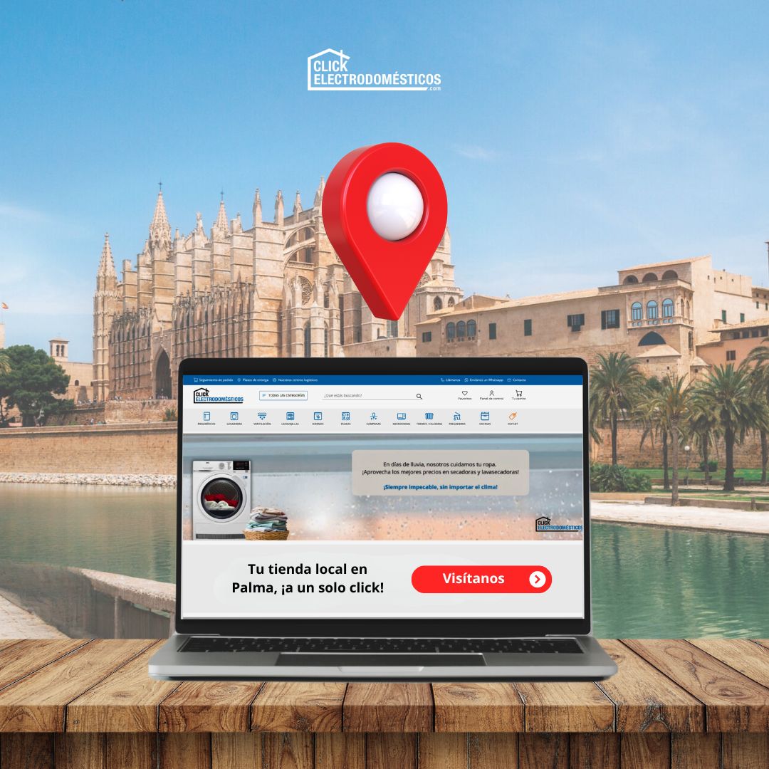 clickaunclic's tweet photo. 🔌 ¡Visítanos en nuestra tienda de electrodomésticos en Palma de Mallorca! 🎛️ Aquí encontrarás las mejores marcas y tecnología de última generación para tu hogar. Ven y descubre nuestras ofertas. ¡Te esperamos! 🏠✨ #Electrodomésticos #PalmaDeMallorca  #clickelectrodomesticos https://t.co/fYz9aiGvEj