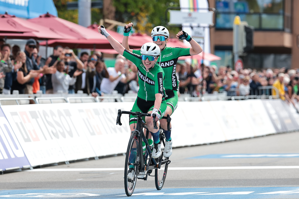 Cycling Ireland (@cyclingireland) on Twitter photo ๐๐ซ๐๐ฅ๐๐ง๐ ๐๐ข๐ง ๐๐จ๐ฅ๐ ๐๐ง๐ ๐๐ซ๐จ๐ง๐ณ๐ ๐ข๐ง ๐๐จ๐ฆ๐๐งโ๐ฌ ๐ ๐๐จ๐๐ ๐๐๐๐
๐ฅKatie-George Dunlevy & Linda Kelly retain their World Championship title!
๐ฅJosephine Healion & Eve McCrystal put in an excellent ride to win Bronze!
๐ธ SW Pix
#WorldChampionships ๐๐ซ๐๐ฅ๐๐ง๐ ๐๐ข๐ง ๐๐จ๐ฅ๐ ๐๐ง๐ ๐๐ซ๐จ๐ง๐ณ๐ ๐ข๐ง ๐๐จ๐ฆ๐๐งโ๐ฌ ๐ ๐๐จ๐๐ ๐๐๐๐
๐ฅKatie-George Dunlevy & Linda Kelly retain their World Championship title!
๐ฅJosephine Healion & Eve McCrystal put in an excellent ride to win Bronze!
๐ธ SW Pix
#WorldChampionships