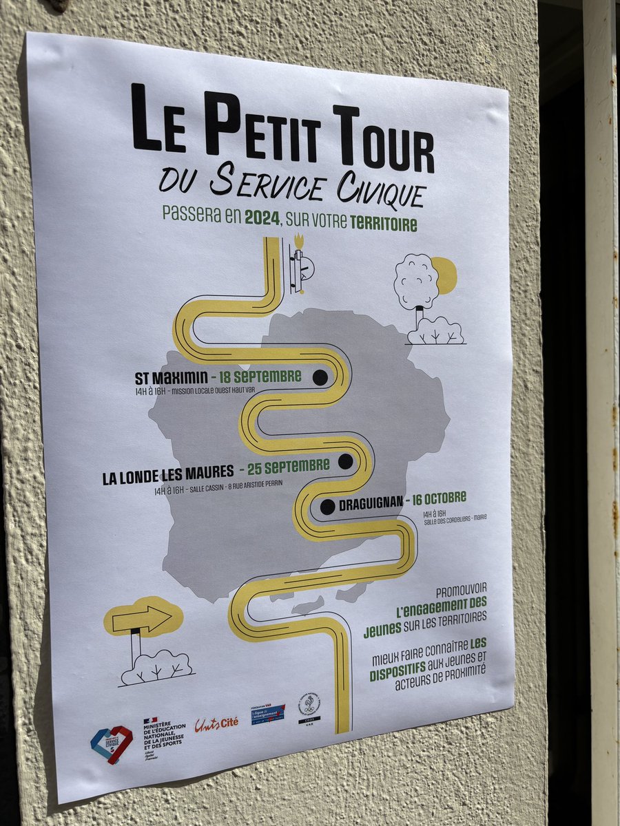 Bijman83's tweet photo. 🎉 Le BIJ de @villelalonde83 vous attend !

📅 Ce mercredi 25 septembre, retrouvez-nous à la Salle Cassin de 14h à 16h pour Le Petit Tour du Service Civique !

👉 Infos, échanges et ateliers pour tout savoir sur le Service Civique. @INFOJEUNESPACA @InfoJeunesFR @uniscite @FOL_83 https://t.co/w1J342gDcp
