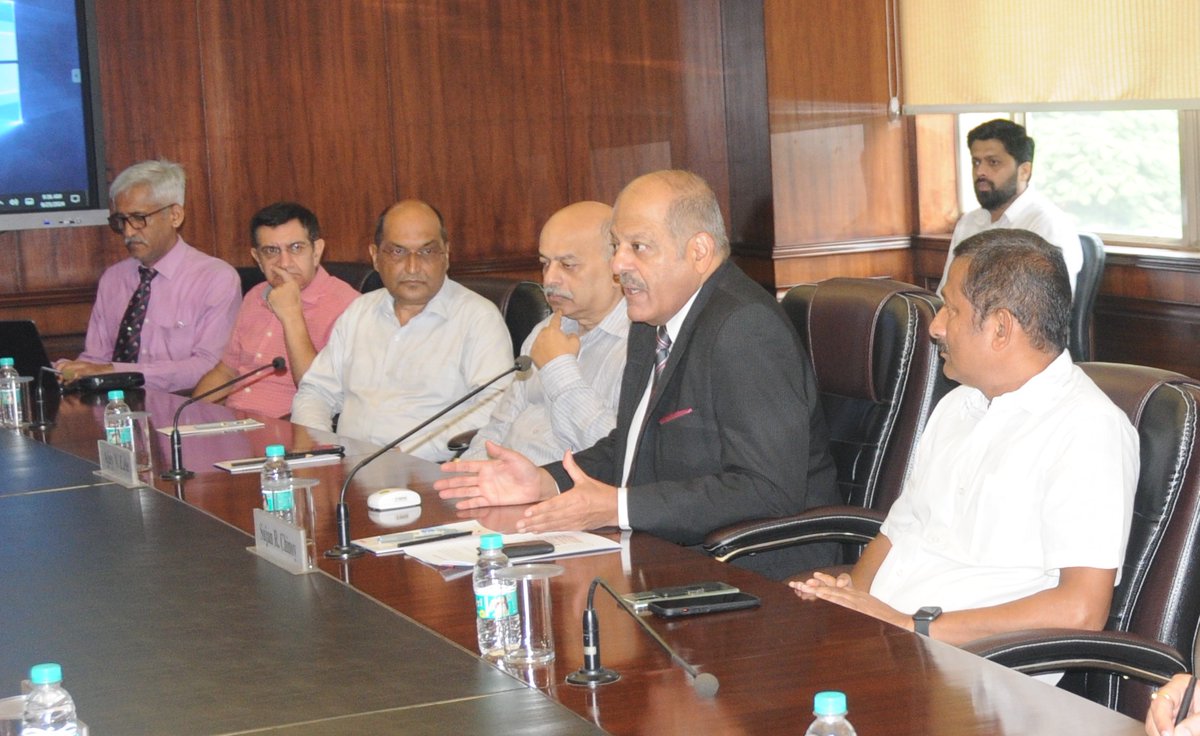 IDSAIndia's tweet photo. Gen Gaurav SJB Rana (Retd), Fmr Chief of Army Staff, Shri Sunil Bahadur Thapa, Adviser to President of Nepal, Dr Mrigendra Bahadur Karki, Exec. Director, CNAS, Tribhuvan Univ. &amp; @NavitaSrikant visited @IDSAIndia for interaction with @SujanChinoy &amp; scholars #India #Nepal https://t.co/dhFxxevPcA