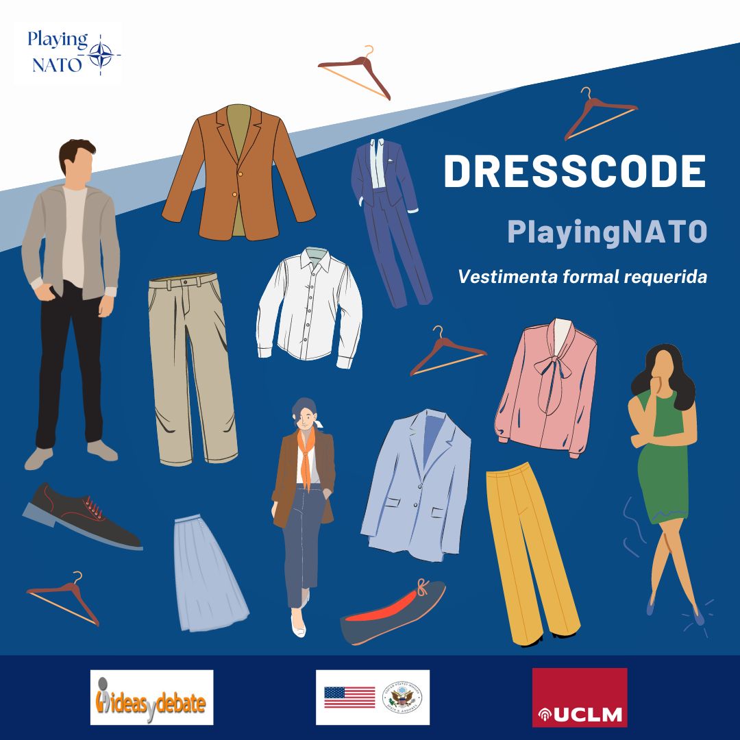 👕Para representar de forma más realista esta experiencia, queremos recordaros que la ocasión tiene un toque especial, por lo que sugerimos una vestimenta formal para hacerla aún más memorable y podáis a la vez haceros fotografías para rememorar este evento👚

#PlayingNATO
