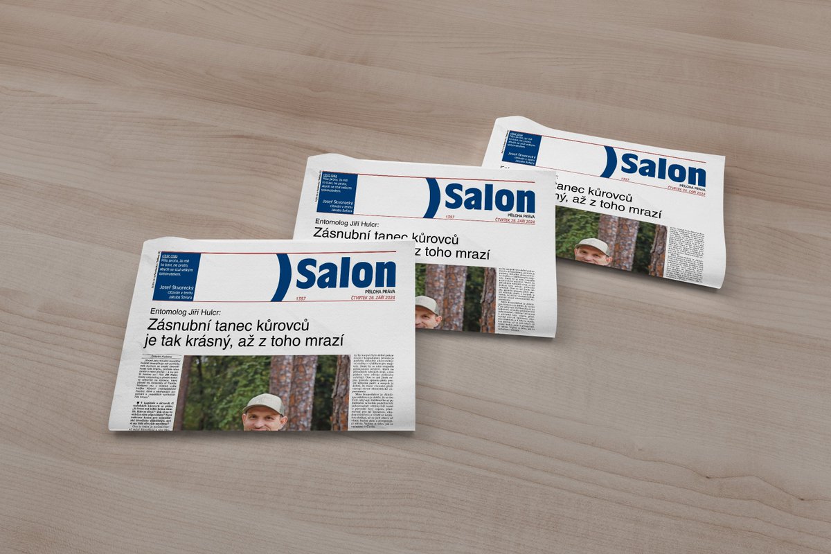 Dnes v Salonu:
• s <a href="/JiriHulcr/">Jiri Hulcr</a> o kráse kůrovců, zdraví lesů i životě v USA
• <a href="/ondrasoukup/">Ondrej Soukup</a> o pražském veletrhu ruských exilových nakladatelů
• <a href="/petrfischer3/">petr fischer</a> ke 110. výročí narození Jiřího Koláře
• Jakub Šofar a <a href="/Dobraadresa/">Štefan Švec</a> ke 100. výročí narození Josefa Škvoreckého