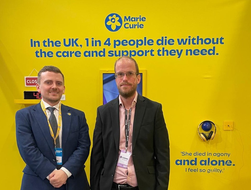 Marie Curie PA (@mariecuriepa) on Twitter photo It was brilliant to see <a href="/NathanielD93744/">Nathaniel Dye MBE</a> at our Labour conference stand today 💛
💬 We spoke about what matters most when you have limited time left.
Thanks again, Nathaniel! It was brilliant to see <a href="/NathanielD93744/">Nathaniel Dye MBE</a> at our Labour conference stand today 💛
💬 We spoke about what matters most when you have limited time left.
Thanks again, Nathaniel!