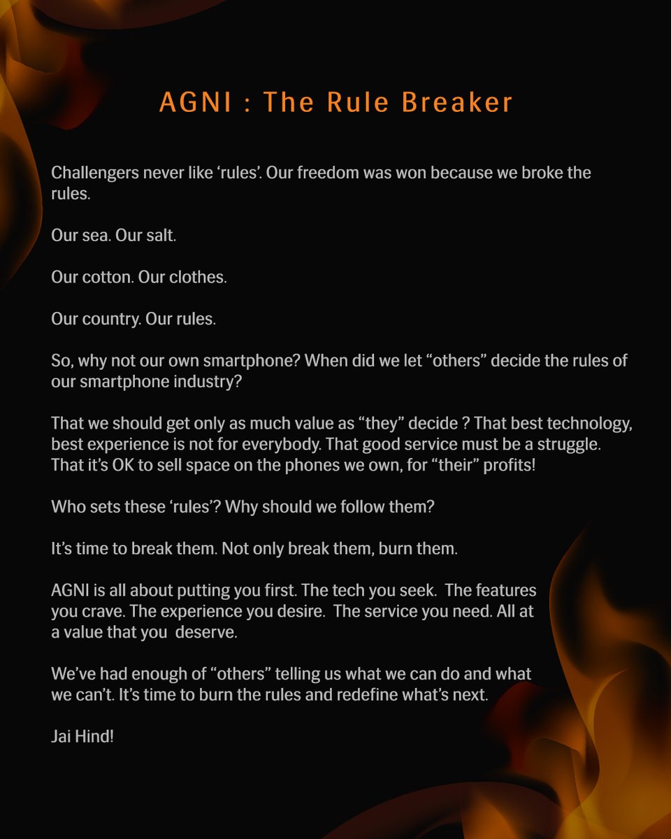 LavaMobile's tweet image. AGNI: The Rule Breaker

#ProudlyIndian #JaiHind