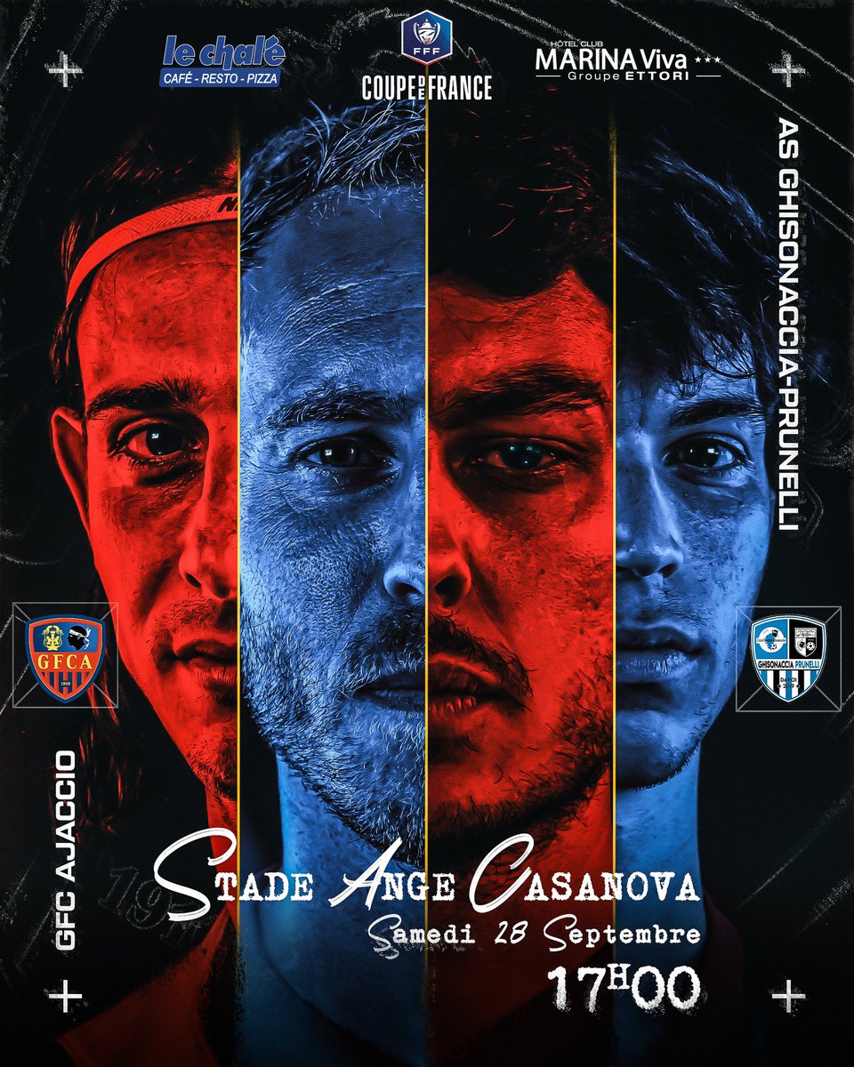 gfc_ajaccio's tweet photo. ⚠️ initialement prévue le 29/09, le club vous informe que la rencontre de Coupe de France se déroulera le samedi 28/09 à 17h 00. https://t.co/0rTsTOiLZC