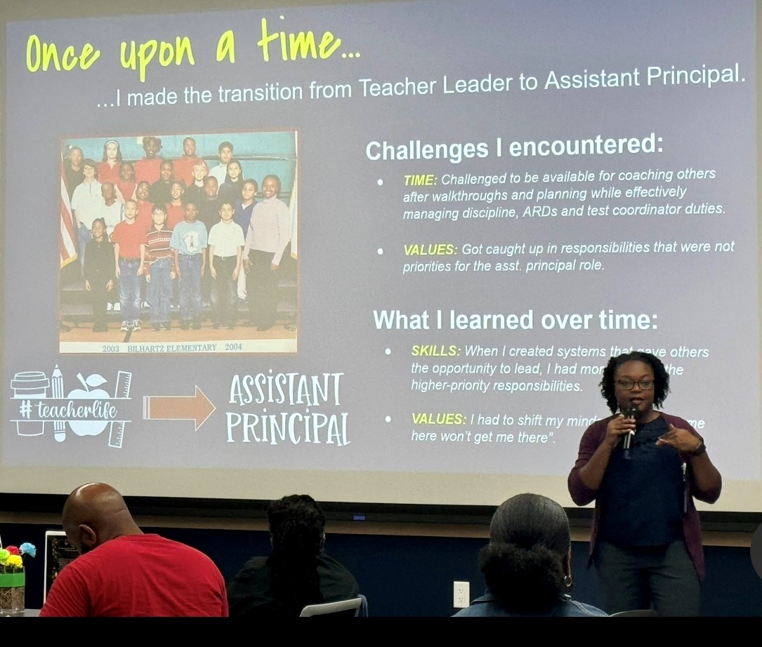 "🌟 Lead with Impact! 🌟 Tijuana Hudson, our Director of Restorative Discipline Practices, shared her inspiring journey from teacher to district leader with Duncanville ISD Assistant Principals. Inspiring leadership in action! #LeadWithImpact #DvilleProud"#InspiringLeaders"