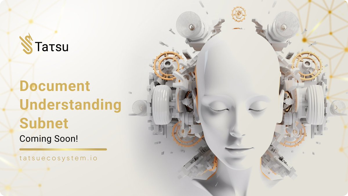 Document Understanding Subnet - Coming Soon!

As many of you are aware, alongside improving and testing our #Tatsu Identity subnet code, we are concurrently developing a second subnet code. We now have a clear vision for this new subnet—including its function, operation, and the