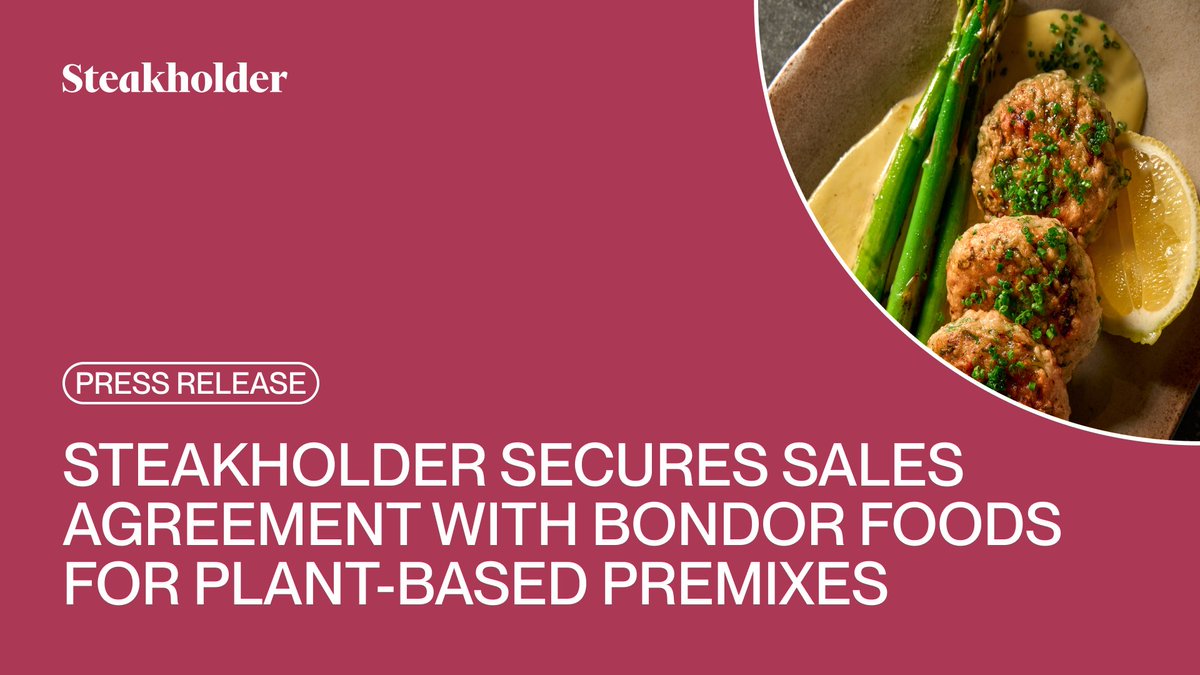 We’ve signed a commercial sales agreement with Bondor Foods, enabling large-scale production of White Fish Kebab and Salmon Patties with our plant-based premixes. 

Learn more: steakholderfoods.com/blog/steakhold…

#PlantBased #FoodTech #SustainableFood #AlternativeProtein