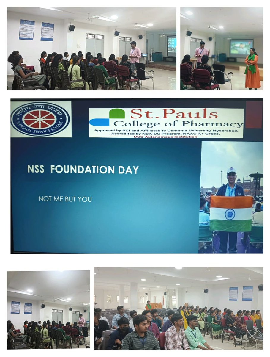 stpaulspharmacy's tweet photo. NSS Foundation Day: A Day of #ServiceandCommitment.

On Sept 24th, 2024, #NSSunit, #StPaulsPharmacyCollege🎓celebrated #NSSFoundationDay.

#NationBuilding #NSSVolunteers #CommunityService #SocialResponsibility #YouthForChange #CleanIndia #BloodDonation #TreePlantation #Awareness https://t.co/uOgHEQXNic
