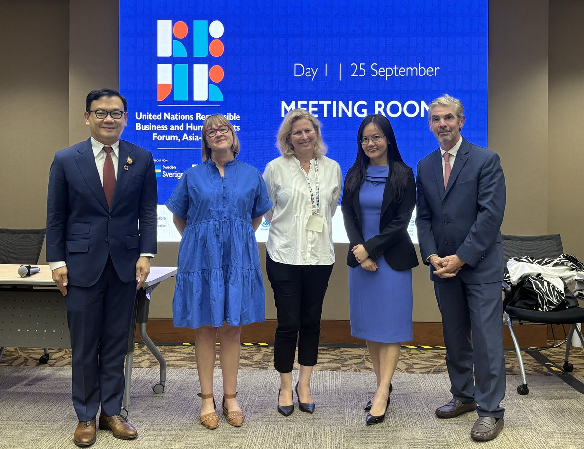 Today in Bangkok  <a href="/EPinASEAN/">European Parliament in ASEAN</a> participated in a panel discussion  at <a href="/BizHRAsia_UNDP/">UNDP Business and Human Rights</a> on « Legal remedies, an evolving landscape ». 

The EU Corporate Sustainability Due Diligence Directive and its implications for Southeast Asia were part of the discussions.  

#CSDDDt