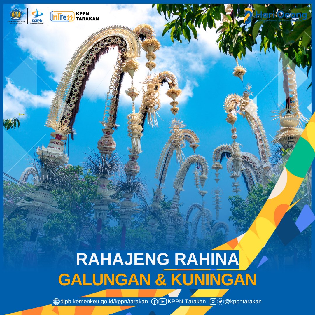 kppntarakan's tweet photo. Sobat #InTress048 ✨

Keluarga Besar KPPN Tarakan mengucapkan
"Selamat Memperingati Hari Raya Galungan dan Kuningan"

Semoga Tuhan Yang Maha Esa senantiasa memberikan perlindungan dan tuntunan untuk menjalankan swadharma, mewujudkan kemenangan Dharma melawan Adharma. https://t.co/ZHmSuGqKxk