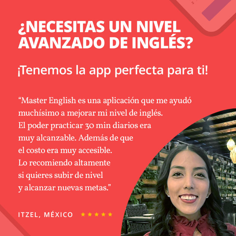 Master_EnglishX's tweet photo. Master English te lleva de nivel básico o intermedio a hablar inglés con fluidez profesional total. Siéntete seguro en cualquier conversación. ¡Empieza hoy!