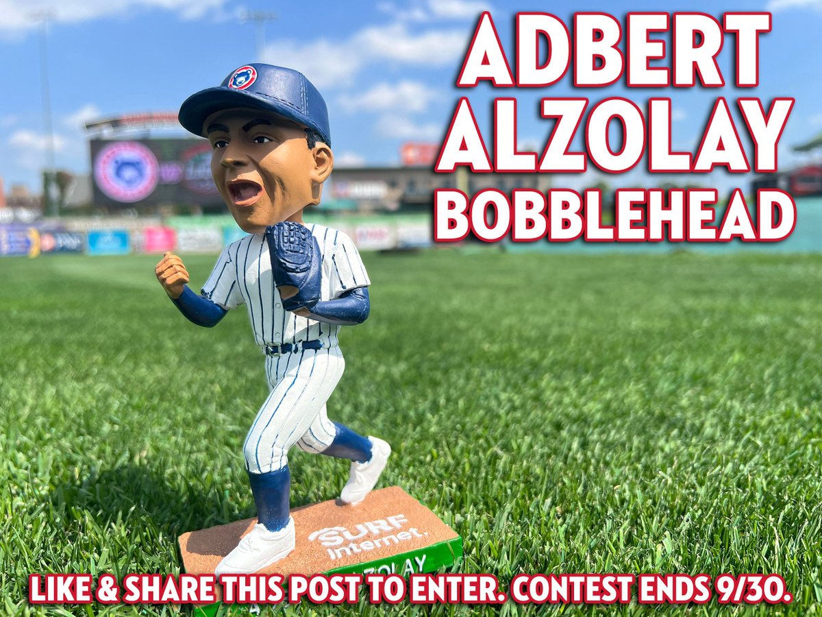 LIKE &amp; REPOST this post to be entered to win an Adbert Alzolay bobblehead. One lucky winner will be selected after September 30. Good luck!