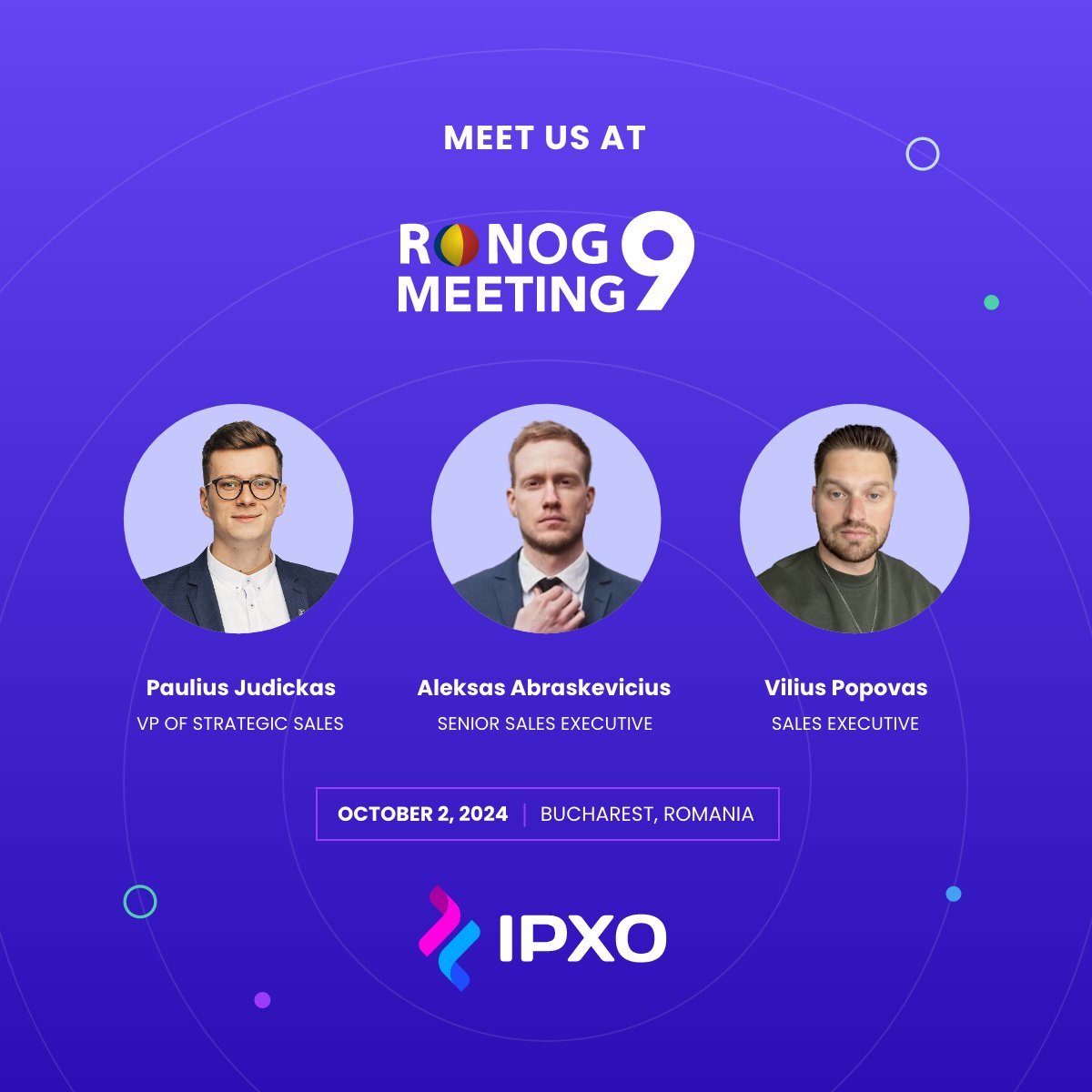 IPXOcom's tweet photo. For the first time ever, #IPXO is attending #RONOG9!
Canโt wait to connect with industry experts, share insights, and explore new opportunities at Romania's top networking event.
๐
Oct 2, 2024
๐Bucharest, Romania
Join us: https://t.co/Z9tptxVQs7
#IPv4Lease @RONOG_Romania https://t.co/p4ajhA0uR0
