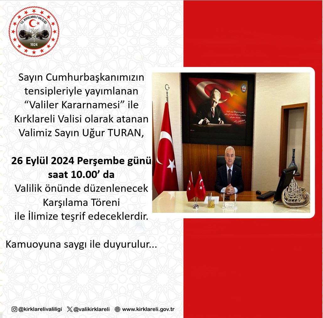 T.C. Kırklareli Valiliği (@valikirklareli) on Twitter photo 