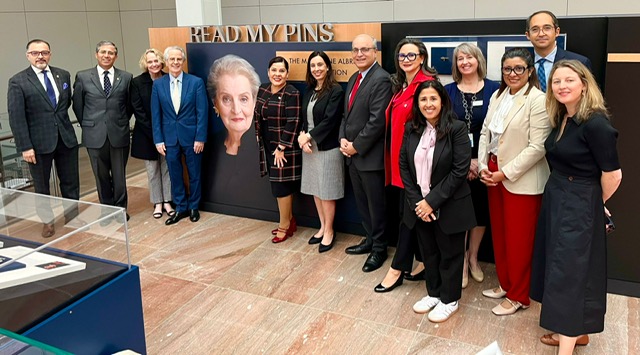 CoD (@communityofdem) on Twitter photo In Washington, <a href="/e_pgaldamez/">Patricia Galdamez</a> attended <a href="/NMADmuseum/">National Museum of American Diplomacy</a> exhibition of Madeleine Albright's collection: 'Read my Pins'.
Madeleine Albright was a co-founder of the Community of Democracies and her legacy will always be promoted in the CoD work to advance democracy worldwide. In Washington, <a href="/e_pgaldamez/">Patricia Galdamez</a> attended <a href="/NMADmuseum/">National Museum of American Diplomacy</a> exhibition of Madeleine Albright's collection: 'Read my Pins'.
Madeleine Albright was a co-founder of the Community of Democracies and her legacy will always be promoted in the CoD work to advance democracy worldwide.