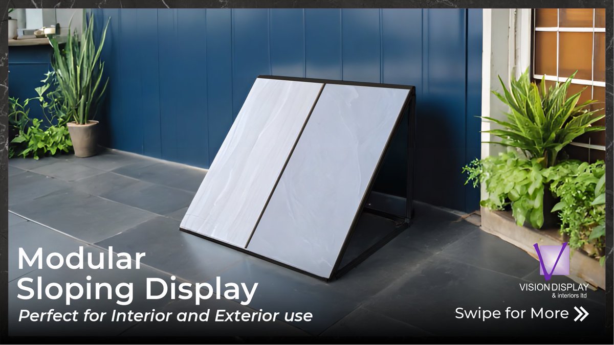 vision_display's tweet image. Introducing our NEW durable Modular Sloping Displays!
✅ Weather-resistant
✅ Delivers pre-assembled
✅ Perfect for showing all standard tile formats

Email us at sales@visiondisplay.co.uk
or
Call us at 01227 832265

#TileDesign #TileDisplay #UKDesign #MadeInUK #Kitchen #Bathroom