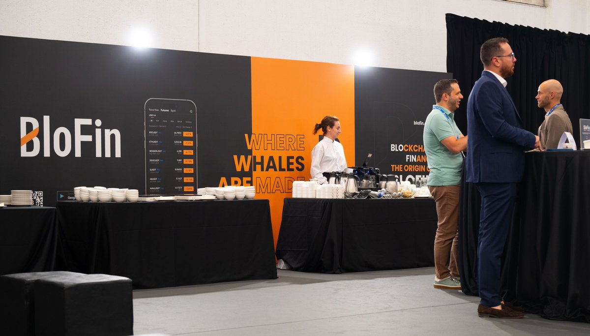 BloFin_Official's tweet photo. Kicking off @EBlockchainCon in #BloFin Whale style! ๐ณ
Catch us in Barcelona, grab your exclusive BloFin goodies & get ready to dive into all things #crypto ๐ฅ
#Eblockchaincon #EBC2024 #WhalesBash #EBC10 https://t.co/39YYLGJxPC