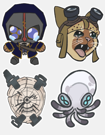 cuttledraws's tweet photo. new stickers for artcade :3c https://t.co/u9Zse1Xq26