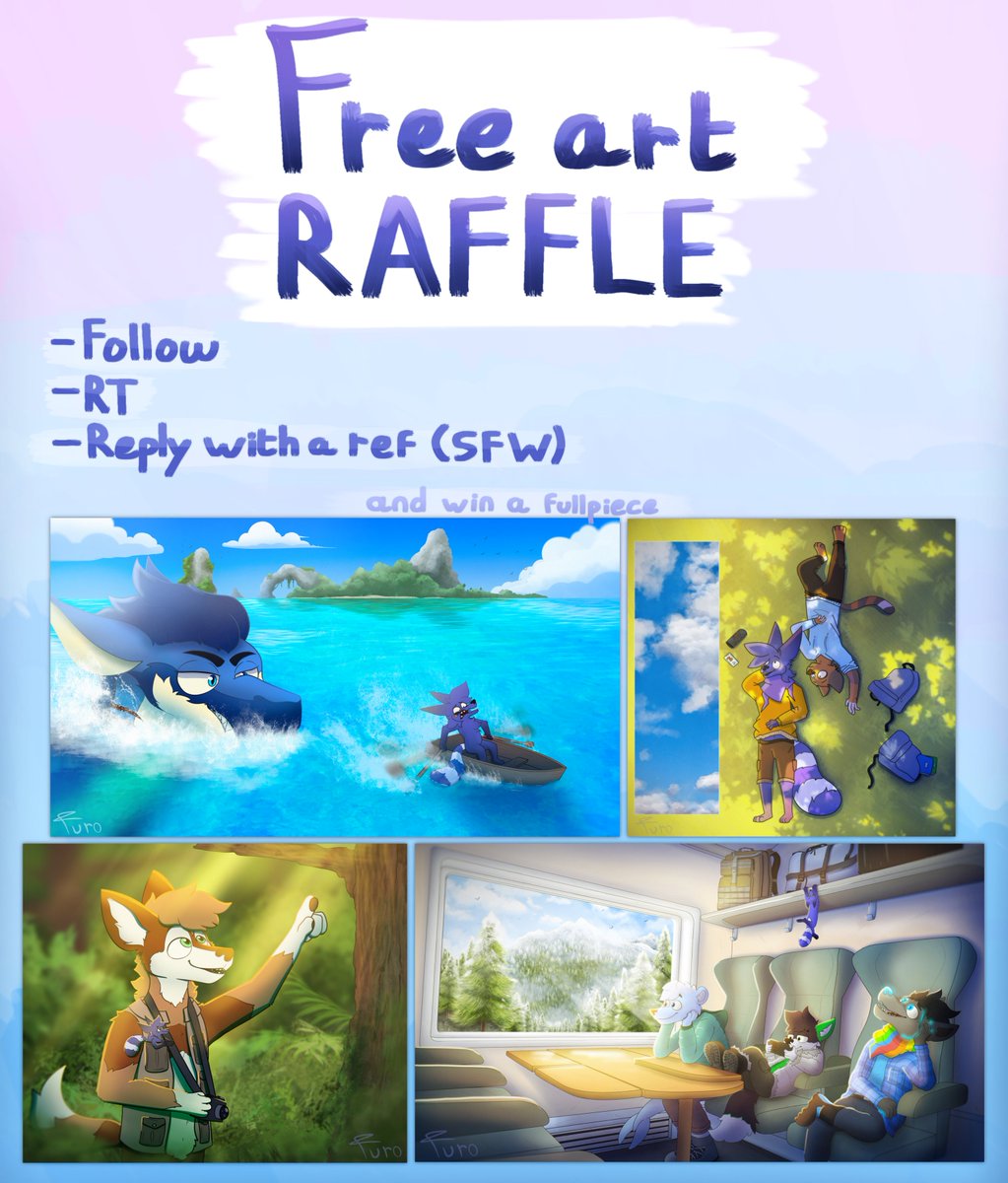 FuroFur's tweet photo. ✨FREE ART RAFFLE✨
-Follow
-Retweet
-Reply with a ref (SFW)
And get a chance to win a full piece drawn by me! https://t.co/ebzCZHsUQS