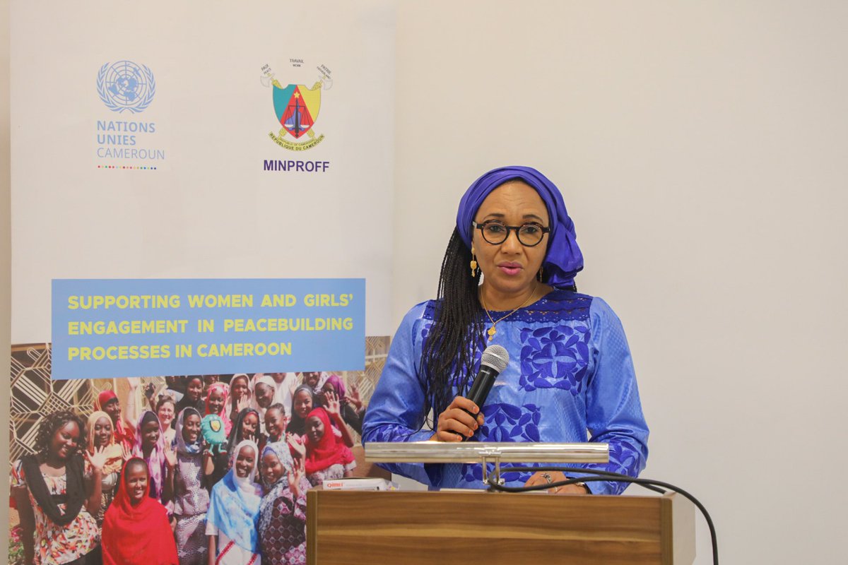 UN_Cameroon's tweet image. Empowering Women &amp;amp; Girls in Peacebuilding!
In line with the National Action Plan for Peace Building and in partnership with #MINPROFF, UN Cameroon is supporting a 3 days training of 40 women and girls in peace-building processes in 🇨🇲 according to the #cooperationframework.