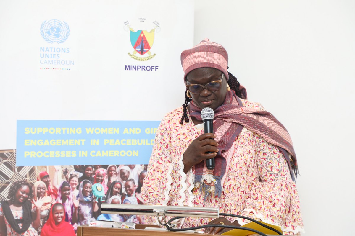 UN_Cameroon's tweet image. Empowering Women &amp;amp; Girls in Peacebuilding!
In line with the National Action Plan for Peace Building and in partnership with #MINPROFF, UN Cameroon is supporting a 3 days training of 40 women and girls in peace-building processes in 🇨🇲 according to the #cooperationframework.