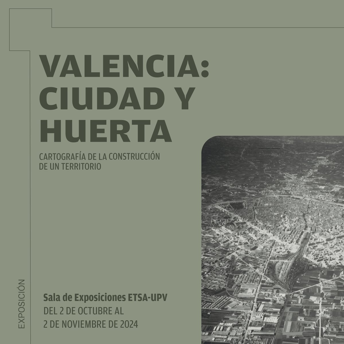 culturaupv's tweet photo. 🌆🌱 ¡No te pierdas la exposición "Valencia: ciudad y huerta"! Descubre cómo ha evolucionado la ciudad y su huerta a lo largo de los siglos a través de mapas históricos, fotos aéreas y una increíble maqueta de Valencia en el s. XVIII.
2/10 - 2/11
@UPV @etsaUPV @URBATIC https://t.co/3Ch69OhFPx