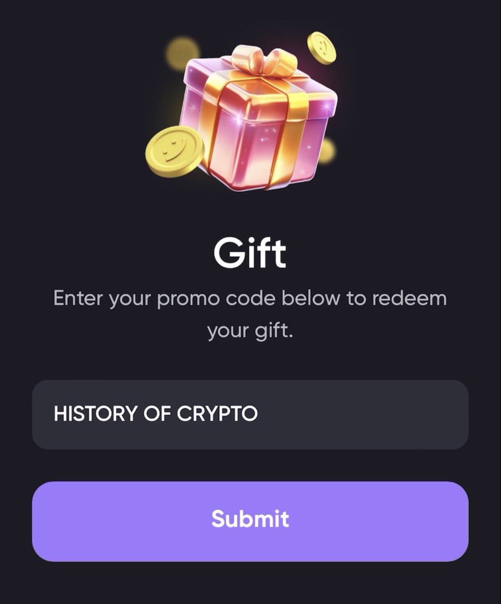 YASIRYk325275's tweet image. #SimpleCoin Gift Code 25 Sep🗓️
✅ Answer: HISTORY OF CRYPTO
Polygon,   Simpletrading,   Simplegift,   Crypto King,   Whale Alert,   Bull vibes,   Altcoin treasure hunt,   In crypto we trust,   Chain Gang
Join: t.me/Simple_Tap_Bot…
#Xempire #SimpleCode #SimpleGift