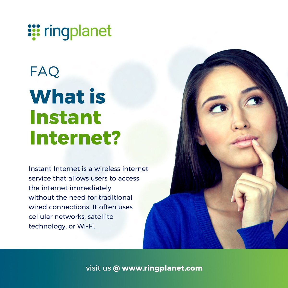 Connect to the Universe with Ringplanet Wireless Instant Internet
Say goodbye to tangled wires and hello to seamless connectivity! Experience the magic of our 4G/5G High-Speed Internet, delivering lightning-fast browsing without the hassle. 
ringplanet.com visit now