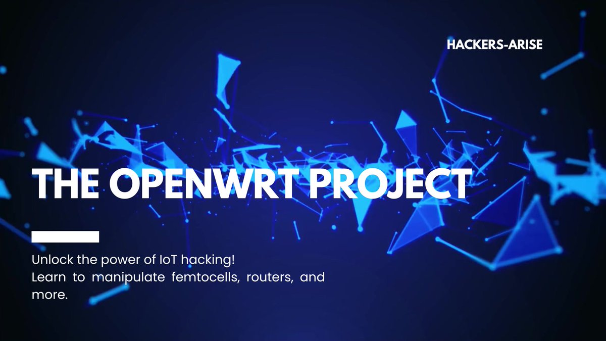 _aircorridor's tweet image. Unlock the power of IoT hacking! 

Master OpenWRT and tiny embedded Linux systems. 

Join us to build your own network extender!
#IoTHacking #OpenWRT #EmbeddedLinux #CyberSecurity @three_cube
hackers-arise.net/2023/08/10/int…