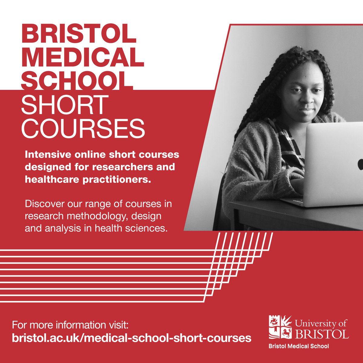 Don't miss out on a place: bookings for our intensive online short courses in research methodology, design and analysis in health sciences go live tomorrow at midday! bristol.ac.uk/medical-school…