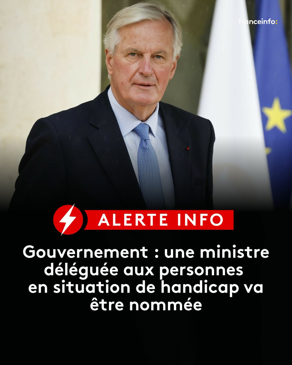 🔴 L'absence d'un portefeuille dédié aux personnes en situation de handicap dans le nouveau gouvernement avait été dénoncée par les associations.
➡️ l.francetvinfo.fr/PKR