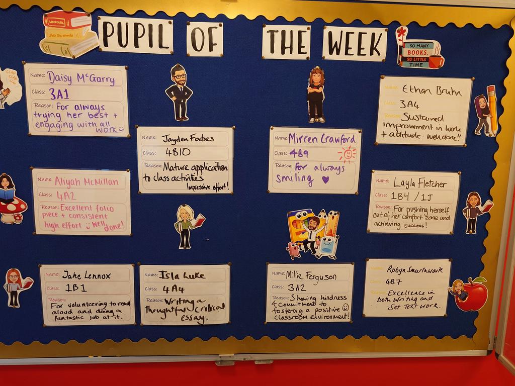 Last week's Pupils of the Week
We continue to be impressed by the dedication and efforts of pupils in the department. Keep up the good work!
Watch out for those department badges - coming out weekly!
#empoweringsuccess