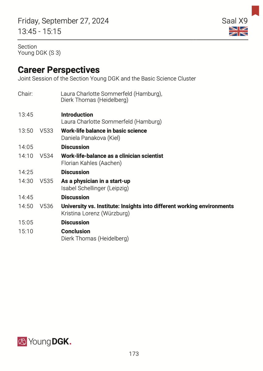 Hannah Billig (@hannah_billig_) on Twitter photo Let's discuss career perspectives for basic and clincian scientists!
Caution - this session is going to be explosive 🧨
🗓️Fr, 27.09.24, 13:45
📍Saal X9
#DGKHerztage <a href="/YoungDgk/">Young DGK</a>
<a href="/LCSommerfeld/">Laura Sommerfeld</a> <a href="/FlorianKahles/">Florian Kahles, MD</a> <a href="/DanielaPanakova/">Daniela Panakova</a> <a href="/WinkelsLab/">Holger Winkels</a> <a href="/SteffensLab/">Sabine_Steffens</a> <a href="/Hinkel_Lab/">Hinkel_Lab</a> <a href="/MTiburcy/">Malte Tiburcy</a> Let's discuss career perspectives for basic and clincian scientists!
Caution - this session is going to be explosive 🧨
🗓️Fr, 27.09.24, 13:45
📍Saal X9
#DGKHerztage <a href="/YoungDgk/">Young DGK</a>
<a href="/LCSommerfeld/">Laura Sommerfeld</a> <a href="/FlorianKahles/">Florian Kahles, MD</a> <a href="/DanielaPanakova/">Daniela Panakova</a> <a href="/WinkelsLab/">Holger Winkels</a> <a href="/SteffensLab/">Sabine_Steffens</a> <a href="/Hinkel_Lab/">Hinkel_Lab</a> <a href="/MTiburcy/">Malte Tiburcy</a>