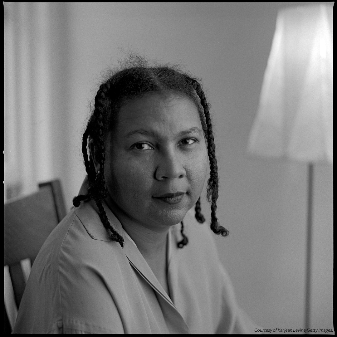 NMAAHC's tweet photo. Author, feminist, critic, activist and scholar bell hooks was born on this day in 1952. hooks is remembered as a force in feminist theory and in cultural criticism who continues to inspire a multitude of Black writers. #APeoplesJourney #ANationsStory https://t.co/mgc9nKh7q3