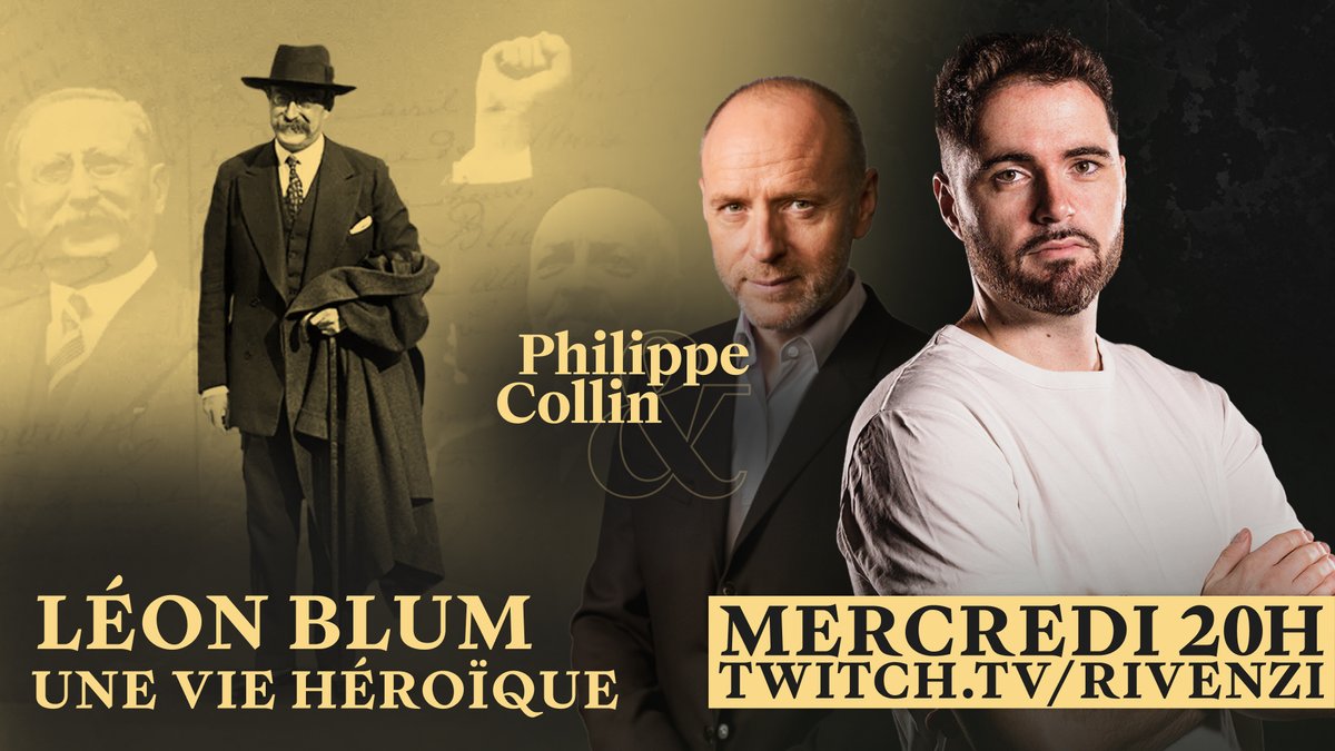 Rivenzi_'s tweet image. LIVE HISTOIRE de zinzin🚨
Ce soir avec @Philco750062, on se retrouve pour découvrir sa série documentaire : "Léon Blum, Une vie héroïque".

On va se regarder ensemble le premier épisode, l'occasion de poser nos questions et nos remarques. 😍
