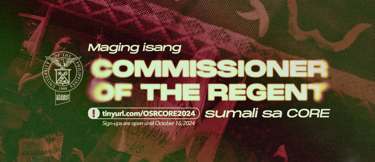 UP Office of the Student Regent tweet media