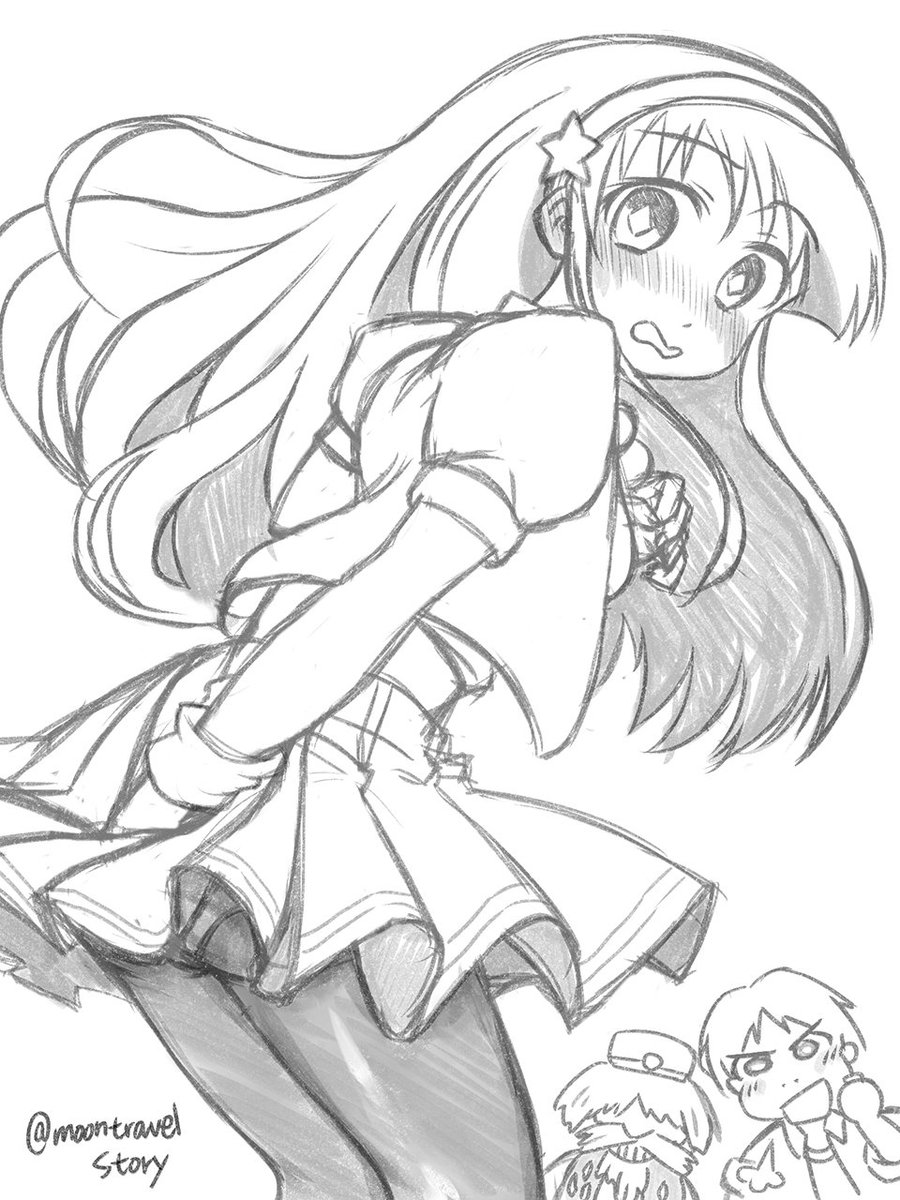 moontravelstory's tweet image. 歴代アテナコスチュームで97だけタイツ姿だということに今になって気付いたので描いたラクガキ
#KOF #KOF97 #アテナ #athena
#格ゲーキャラ描こうぜ