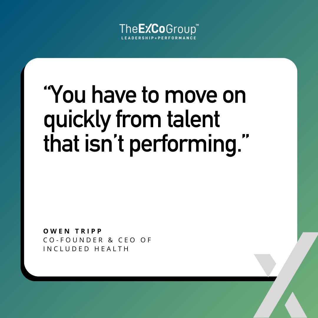 ExCoLeadership's tweet image. Under-performing talent will hold you, and the team, back.   

Learn more from co-founder &amp;amp; CEO @IncludedHealth, @owentripp’s, pragmatic leadership lessons.   

🔗 hubs.la/Q02wf9kj0 

#HighPerformanceTeams
