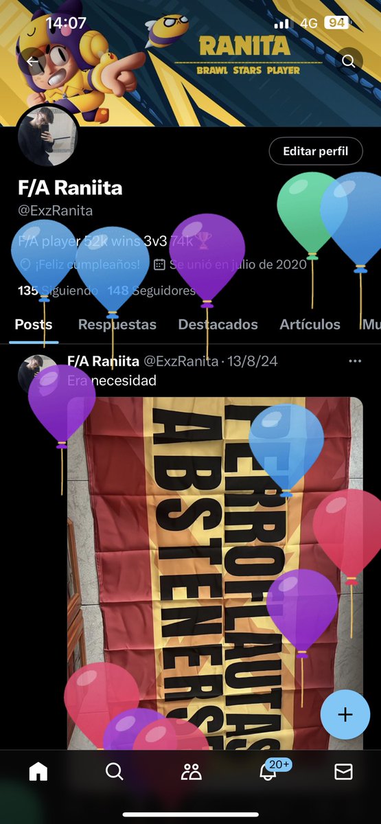 Se me acaba de buggear Twitter como cada año