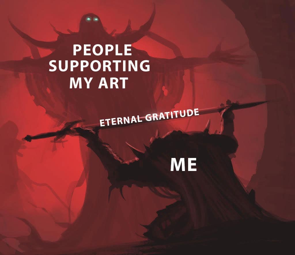 As a small artist, i am forever thankful for every like and RT yall giving me 🥰