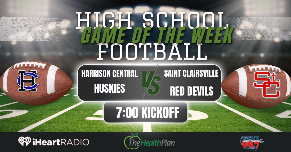 Our <a href="/TheHealthPlanHQ/">The Health Plan</a> Game of the Week takes us to Cadiz, the home of <a href="/HC_Football__/">Harrison Central Football</a>! It’s the Battle For the Coal Bucket between the Huskies and <a href="/stcathletics1/">St.C. Athletics</a>! <a href="/cthoburn87/">Chris Thoburn</a> &amp; <a href="/jblumenauer/">Jeffery Blumenauer</a> break down every play Friday Night at 7!