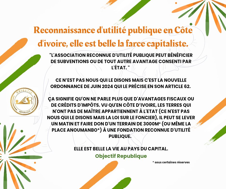 Notre objectif est toujours de te mettre au centre du débat afin de servir tes intérêts, après tout, c'est ton argent qui est dépensé et distribué par l'Etat à une certaine catégorie de personnes. 
@or_cote_ivoire 
#citoyen #cotedivoire #rup #or #capitalisme