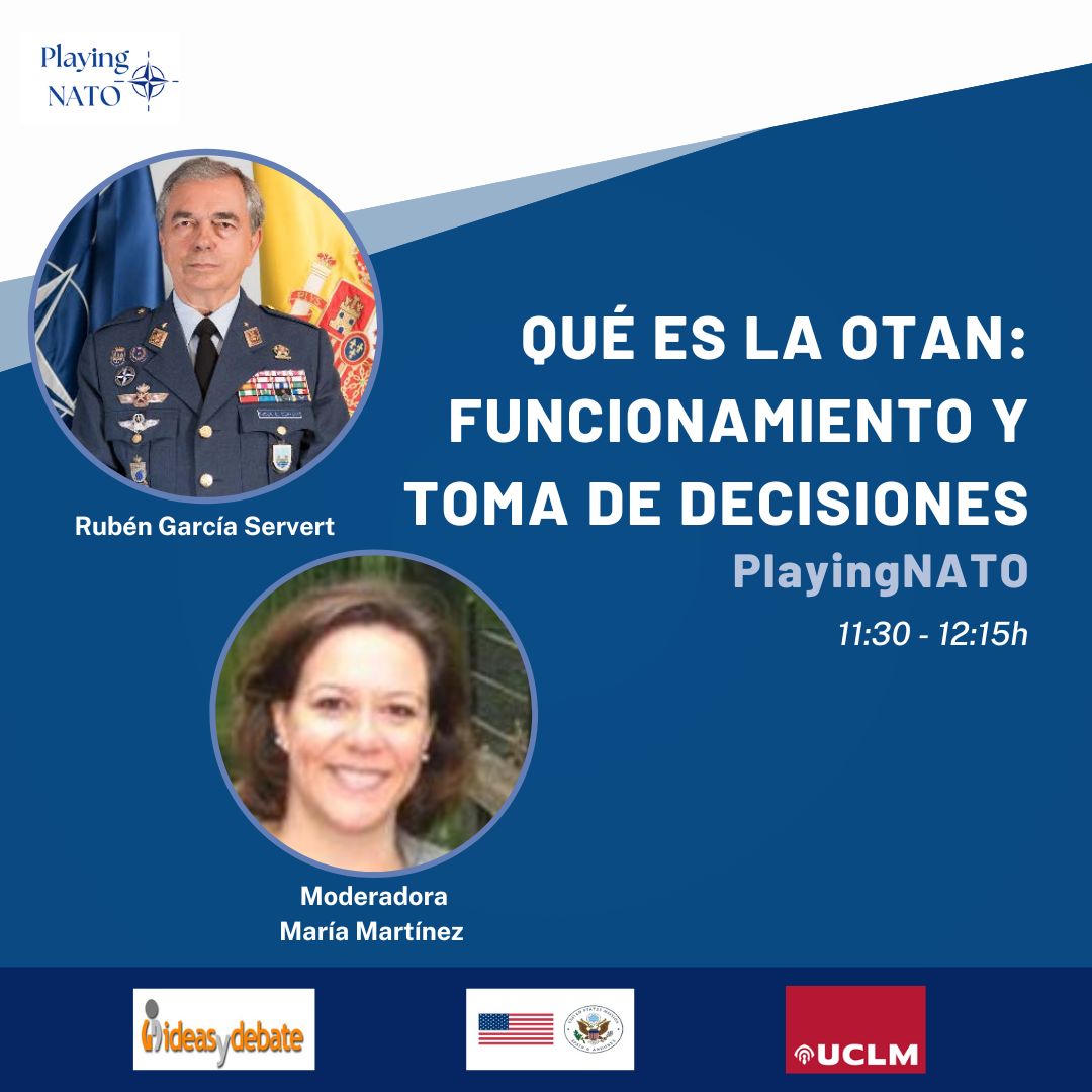 Os presentamos las mesas de debates y conferencias que tendrán lugar el jueves día 3 durante el modelo! Además de la simulación propiamente, contaremos con debates sobre las temáticas más actuales y de alto nivel!

playingnato.es