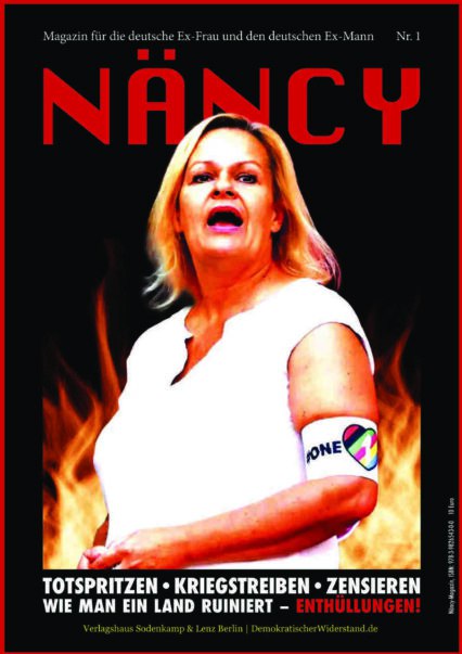 COMPACTMagazin's tweet image. Jeder will NANCY. Das Kult-Heft aus der Verbotszeit! #Rücktritt ist in aller Munde, warum nicht #faeserrücktritt? Hier gibt es das Heft: tinyurl.com/2j6kyp8r