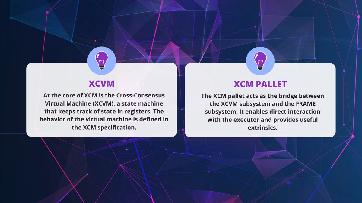 AcademyPolkadot's tweet image. XCM is a format for Cross-Consensus Messages

It&apos;s important to note that calling it an &quot;XCM message&quot; is redundant, similar to saying &quot;ATM machine.&quot; Since XCMs are executable and they can also be termed XCM programs.
#polkadotacademy #web3academy